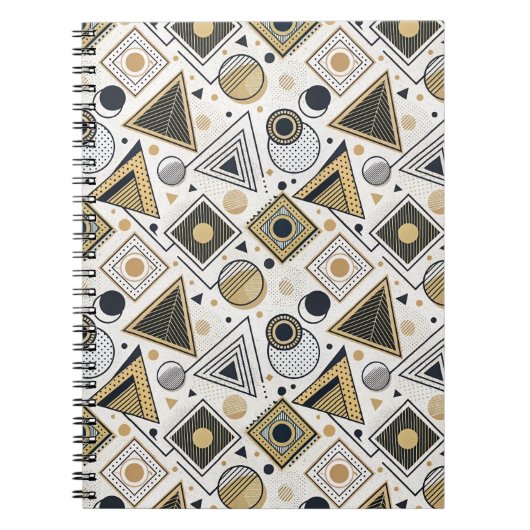 Carnet Art de motif géométrique moderne de triangles et d (Devant)