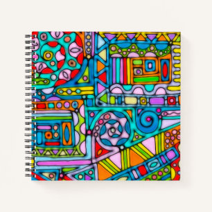 Carnet Art de motif peint à la main et numériquement 53