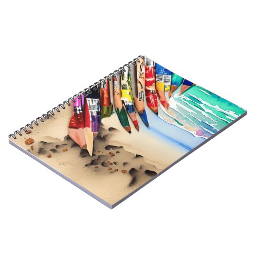 Carnet Art de plage aux crayons (Côté gauche)