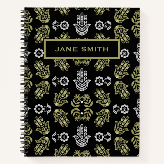 Carnet Art de protection de la main Hamsa (Devant)