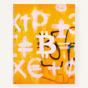 Carnet Art de rue Bitcoin (Peinture orange n° 5)
