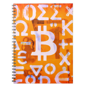 Carnet Art de rue Bitcoin (Peinture orange n° 6)