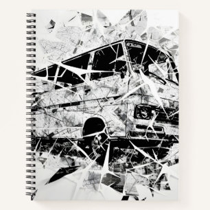 Carnet Art de rue urbain Abstrait camionnette vintage bri