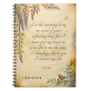 Carnet Art de versets bibliques chrétiens personnalisable