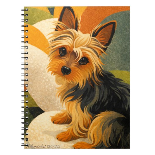 Carnet Art de Yorkshire Terrier vintage (Devant)