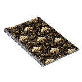 Carnet Art Déco Architectural | Classique Noir Or (Côté Droit)
