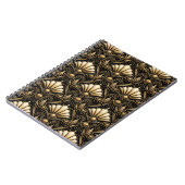 Carnet Art Déco Architectural | Classique Noir Or (Côté gauche)
