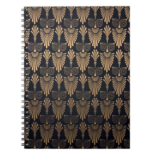 Carnet Art Déco Black Gold : Retro. (Devant)