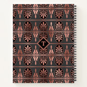 Carnet Art déco élégant en cuivre et noir (Dos)