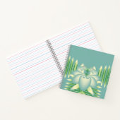 Carnet Art Déco Fleur Fractale Lotus Menthe (Intérieur)