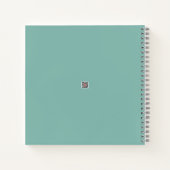 Carnet Art Déco Fleur Fractale Lotus Menthe (Dos)