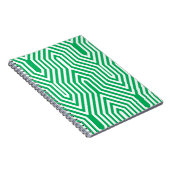 Carnet Art Déco géométrique - Jade vert et blanc (Côté Droit)