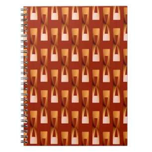 Carnet Art Déco Géométrique métallique - Cuivre et rouill