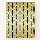 Carnet Art Déco Gold Noir des années 1920 Élégant planifi (Dos)