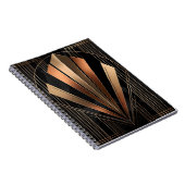 Carnet Art Deco Metallic Geometric Elegance (Côté Droit)