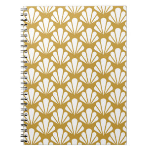 Carnet Art Déco, motif aux motifs géométriques et fleuris