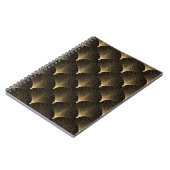 Carnet Art Déco : motif d'or noir. (Côté gauche)