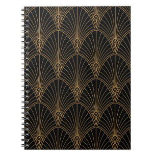 Carnet Art déco : motif géométrique classique.