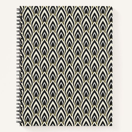Carnet Art Déco noir et blanc (Devant)