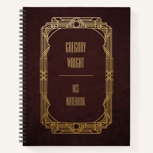 Carnet Art déco personnalisé (Devant)