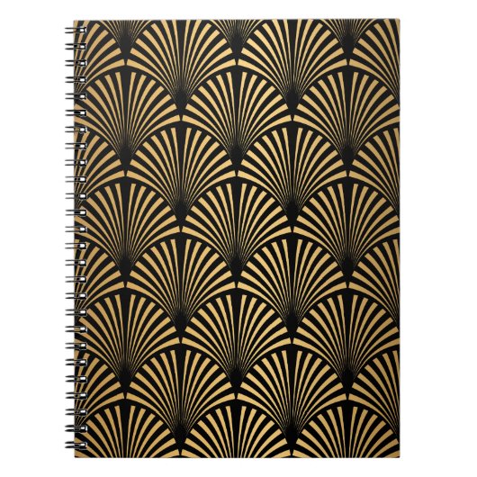Carnet Art Déco : Scales d'or noir. (Devant)