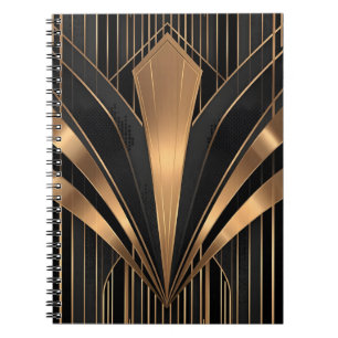 Carnet Art Déco Soleil Levant Luxe Géométrie