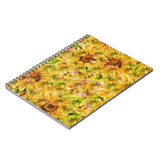 Carnet Art des tournesols vintages (Côté gauche)