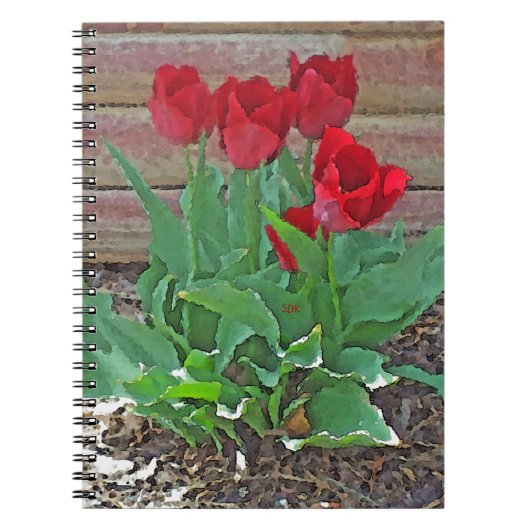 Carnet Art des Tulipes rouges (Devant)