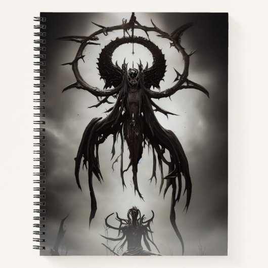 Carnet Art d'horreur gothique foncé : Omen foncé (Devant)
