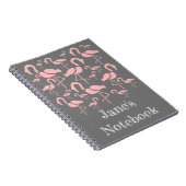 Carnet Art d'oiseau flamant rose amusant (Côté Droit)