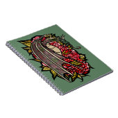 Carnet Art Dragon Roses Rouge (Côté Droit)