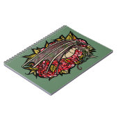 Carnet Art Dragon Roses Rouge (Côté gauche)