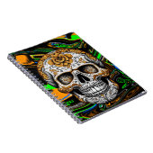 Carnet Art du crâne noir orange et citron vert (Côté Droit)
