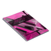 Carnet Art et typographie contemporains roses et noires (Côté Droit)