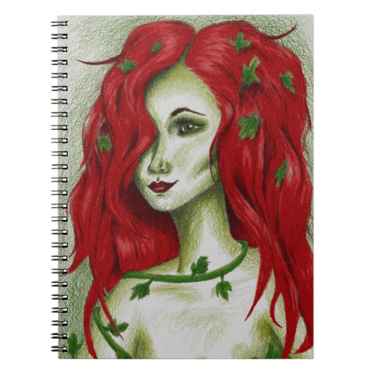 Carnet Art Fantastique de Pixie Femme Rousse Nymphe du Li (Devant)