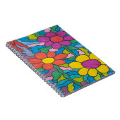 Carnet Art Fleur Hippie Rétro (Côté Droit)