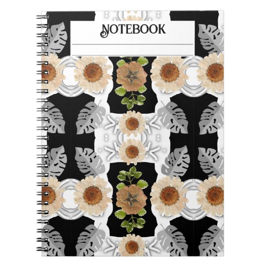 Carnet Art floral abstrait moderne (Devant)