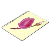 Carnet Art floral aquarelle Magnolia rose (Côté gauche)