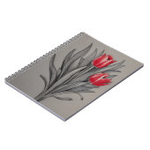 Carnet Art Floral des Tulipes Rouges (Côté gauche)