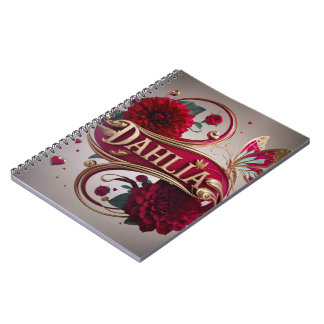 Carnet Art floral élégant avec accents dorés