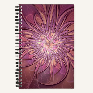 Carnet Art floral fractal moderne abstrait couleurs de ba