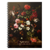 Carnet Art floral personnalisé - Esquisse de nom en écrit (Devant)