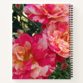 Carnet Art Floral Rose rayé rose et blanc (Dos)