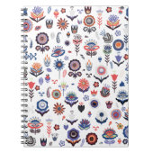 Carnet Art folklorique Botanique Motif sans couture (Devant)