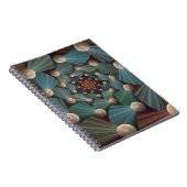 Carnet Art Fractal Abstrait Avec Profondeur Bleu Brown Ar (Côté Droit)