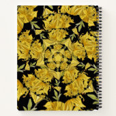 Carnet Art fractal azaléen jaune et noir (Dos)
