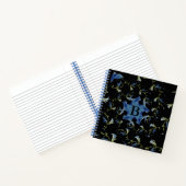 Carnet Art fractal bleu et noir Sage (Intérieur)