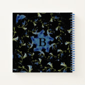 Carnet Art fractal bleu et noir Sage (Dos)
