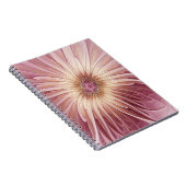 Carnet Art fractal de fleurs abstraites et nuances de bor (Côté Droit)