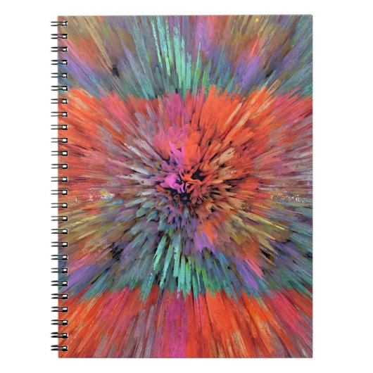 Carnet Art fractal de supernova arc-en-ciel (Devant)